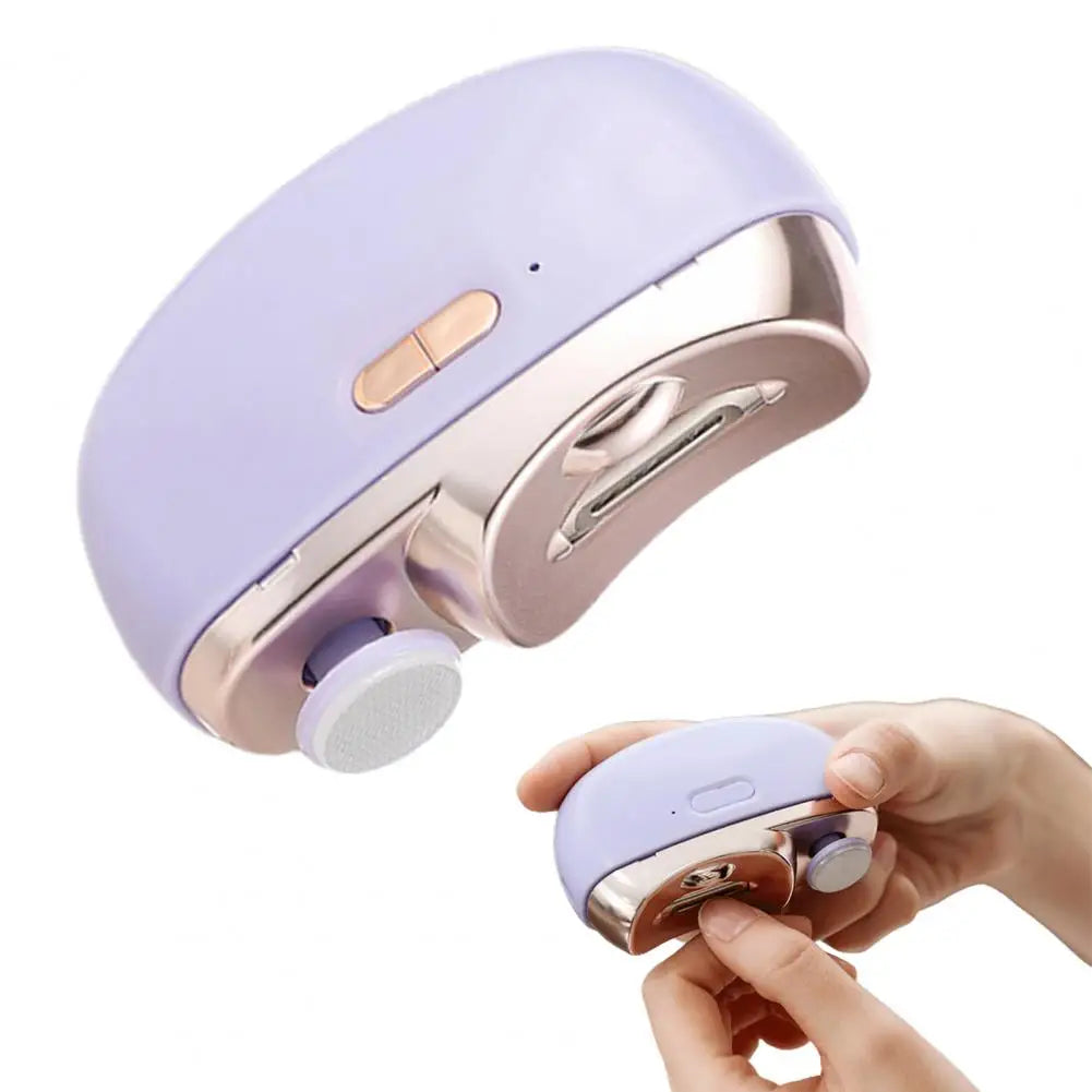 Electric Nail Clipper Rechargeable Electric Automatic Nail Clipper with Light for Smooth Manicures Safe Fingernail Trimming