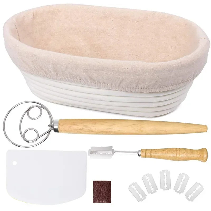 Baking Tools Set Dough Fermentation Bread Proofing Baskets for Professional and Home Bakers Sourdough Rattan Basket Kitchen Tool